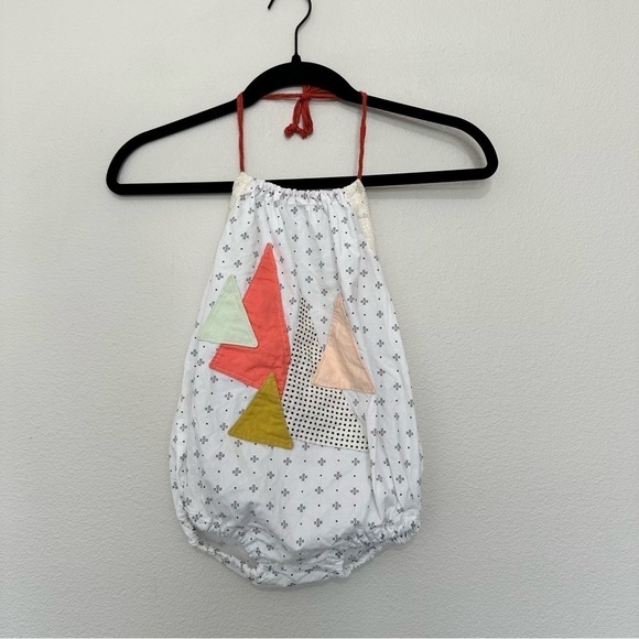 Handmade girls super cute boho triangle shape romper size 1-2 years - Picture 1 of 3